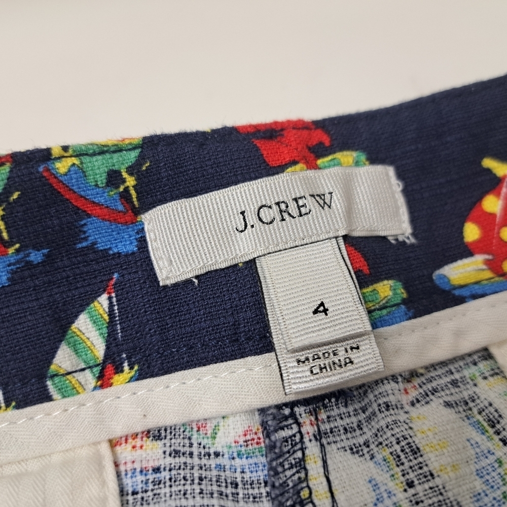 J. Crew Women's Shorts Sailing  Beach Water Chino Summer Vacation Size 4 US - Picture 2 of 11